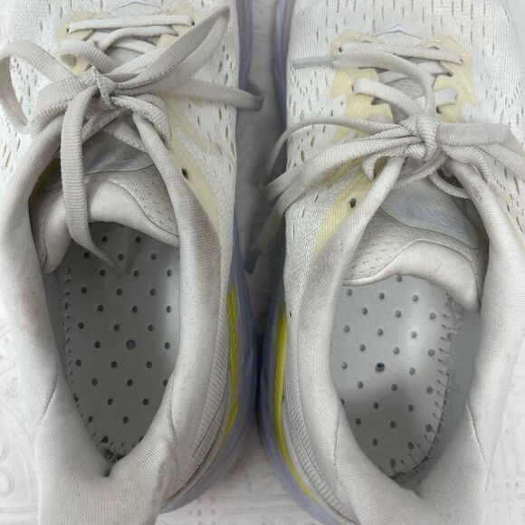 Hoka One One Cream Purple Clifton 8 Low Top Running Shoes Sneakers Size 8 - Picture 6 of 6